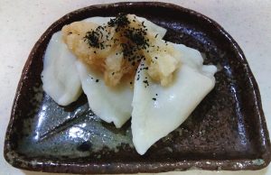 夏におススメ　冷たい水餃子の中華風大根おろしかけ